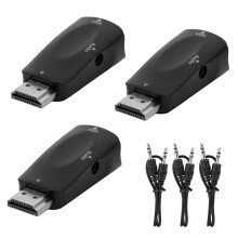 HDMI-VGA-Konverter 1080P 3er-Set mit Audiokabel