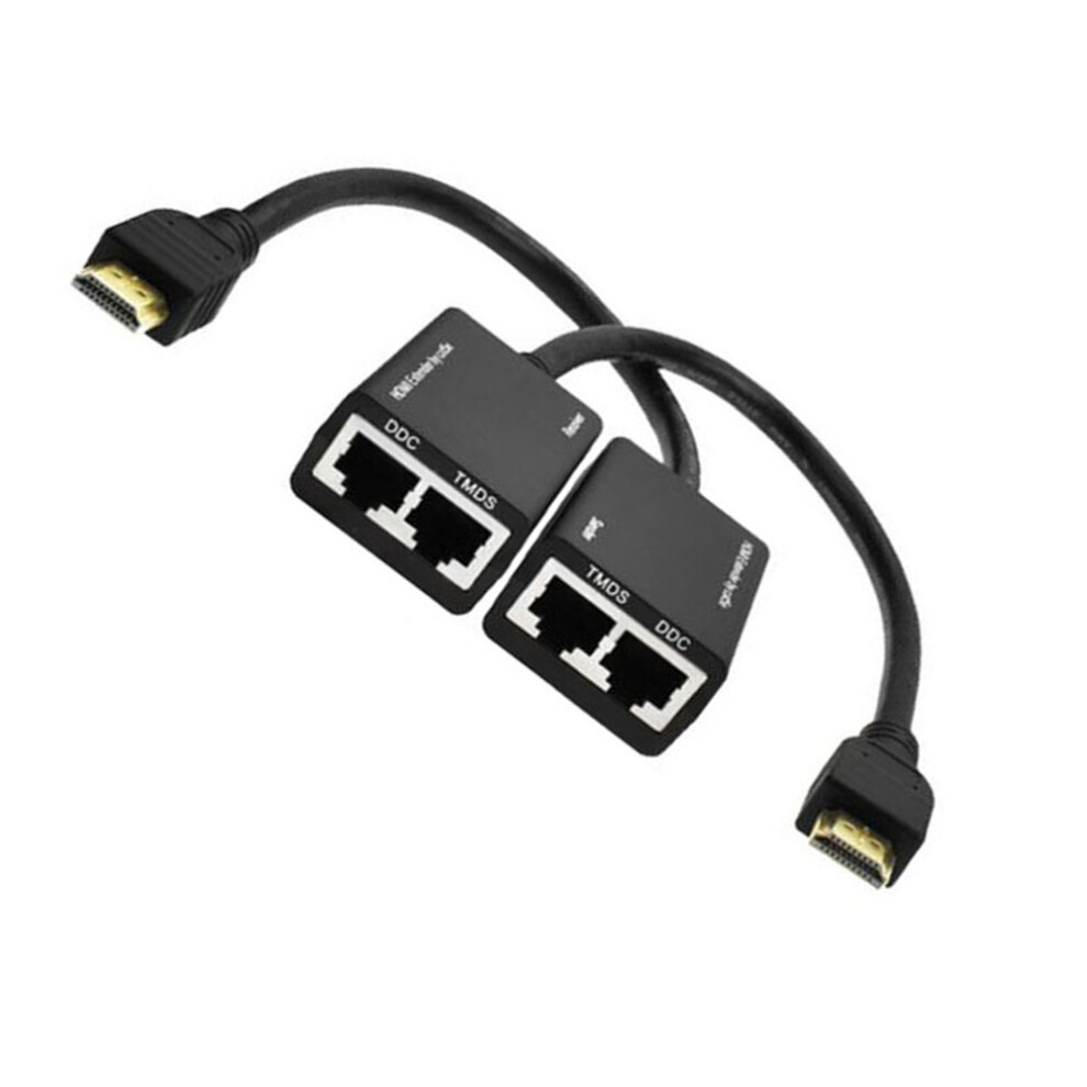 1 Pair Ethernet Repeater For Lan Cat5e Cat6 Utp 100Ft Sender & Receiver 8761382108556