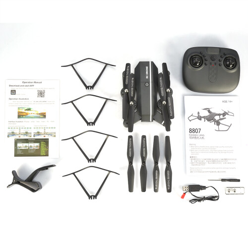WiFi Enabled Mini Drone With Camera, Portable Foldable RC Quadcopter Toy Featuring Gravity Sensing Gesture Control And Path Flight Capabilities For 2