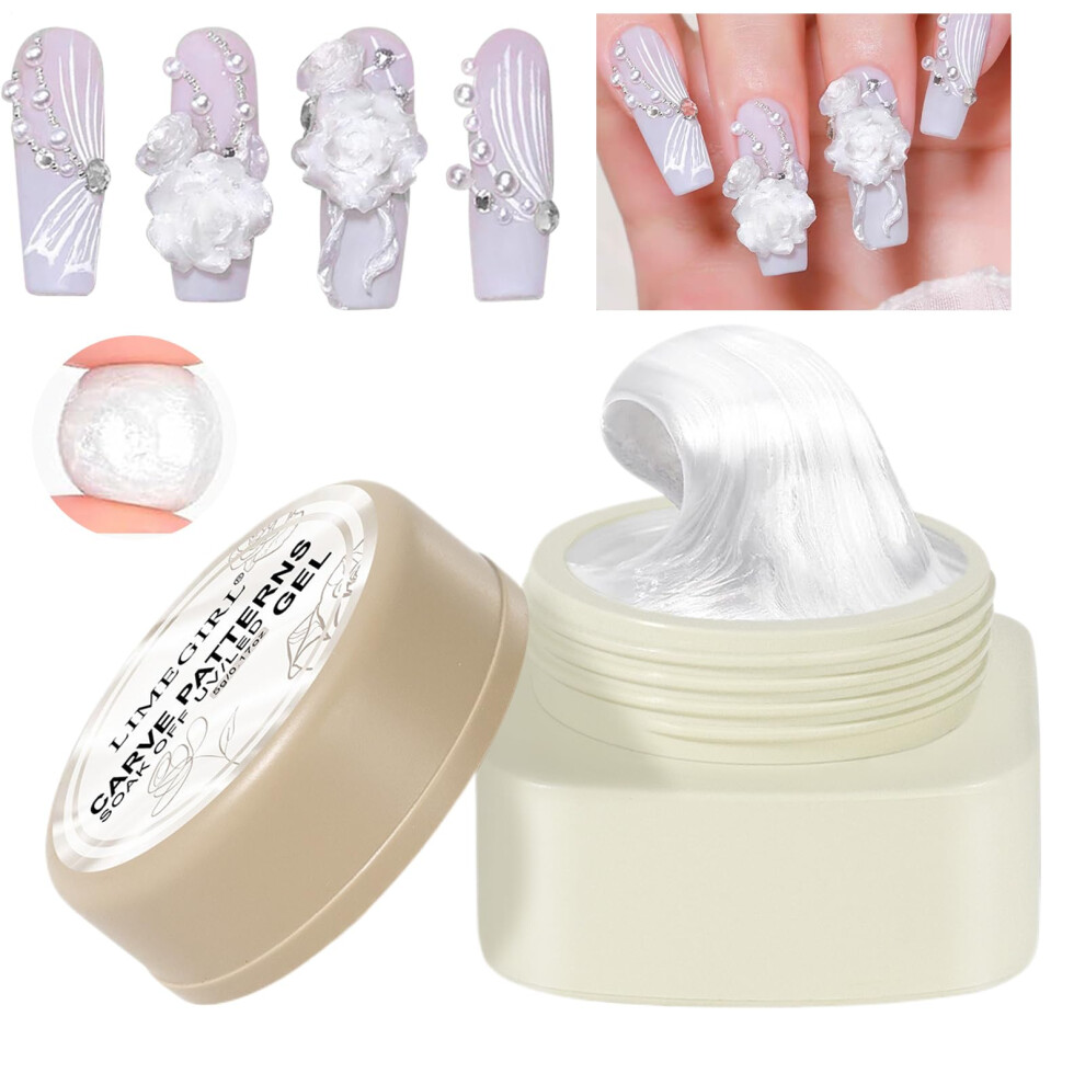 3D Nail Art Gel NonDrip Sculpting Nail Extension Gel for Carving Molding Salon Quality Finish