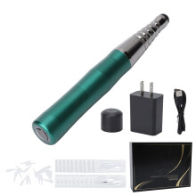 Ergonomische, lichtgewicht tattoo-pen met digitaal LED-display, draadloze tattoo-machinekit inclusief acryl organizer voor make-up tools.