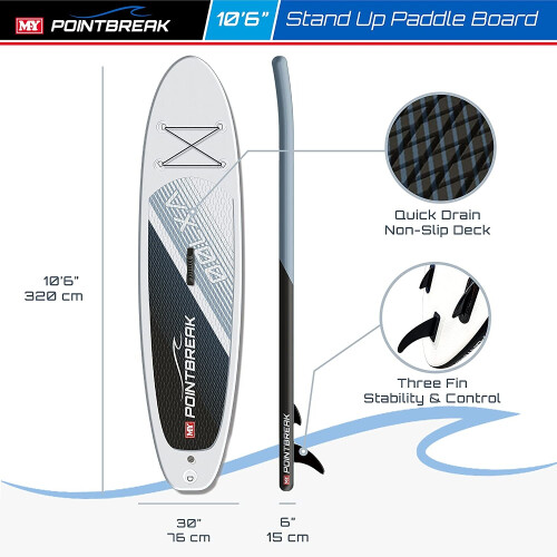 M.Y. Point Break 10ft 6in Inflatable Stand Up Paddleboard Set 1