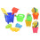 7 Piece Square Sand Castle Beach Bucket Set 1