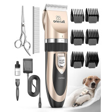 oneisall Pet Grooming Clipper Kits Low noise Dog and Cat Rechargeable Cordless Electric Queit Clippers Set