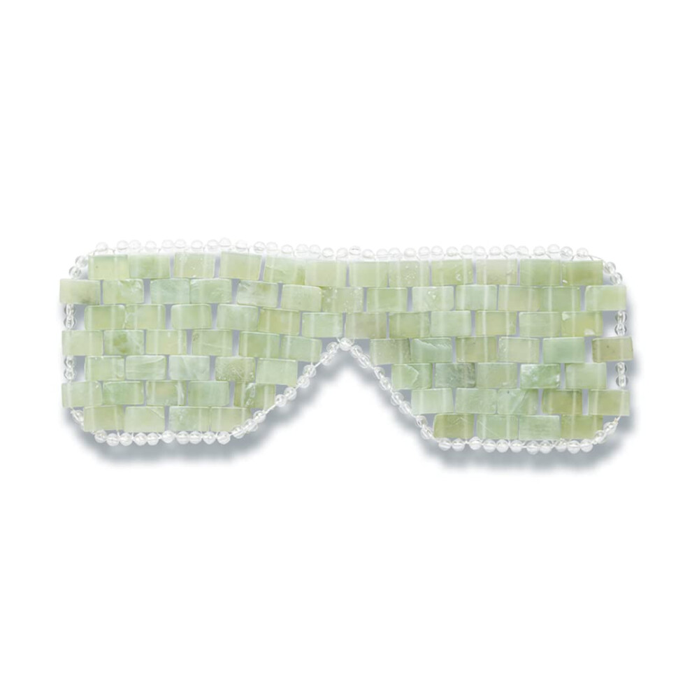 Jade Eye Mask for Puffiness and Wrinkles Relief, Weighted Cooling Hot and Cold Therapy