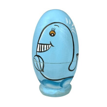 Matryoshka Nesting Dolls 5 Layer Wooden Hand Painted Whale Design Educational Russian Set