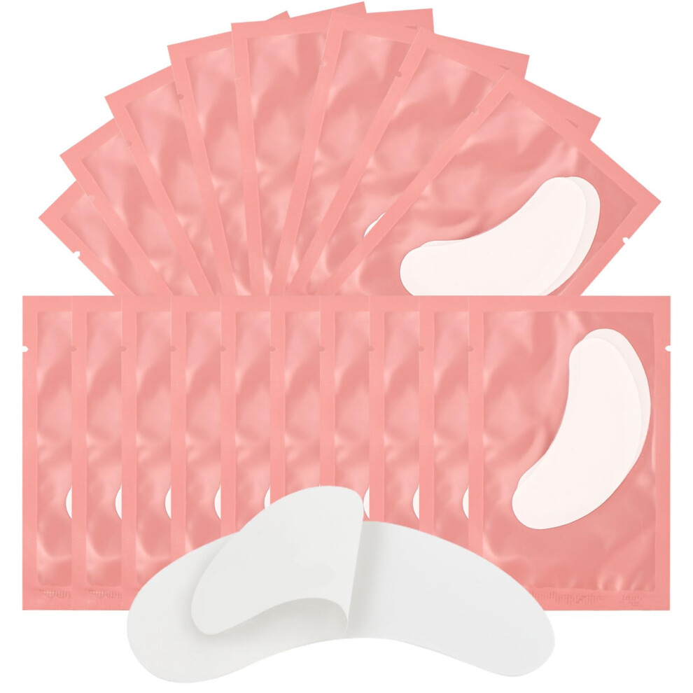 Pink Eyelash Extension Under Eye Pads Hydrogel Lint 50 Pairs Individually Wrapped