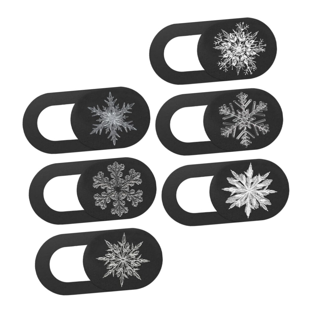 6Pcs Ultra Thin Webcam Cover Slide For Laptop Computer And Phone Privacy Protection Snowflake Design 9455672940184