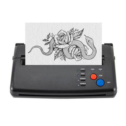 Tattoo Stencil Printer with Temperature Control, Sharp Stencil Lines, Ink Mirror Transfer