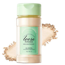 Oil Control Face Powder Waterproof Loose Powder Lightweight Long Wear Invisible Pore Coverage
