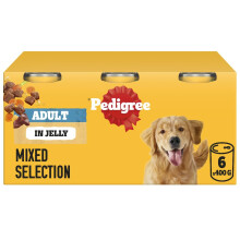 Pedigree Adult - Wet Dog Food - for Adult Dogs - Can Meaty Meals in Jelly - 6 x
