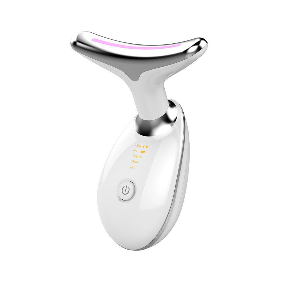 White Face Lifting Device With Wrinkle Removal Technology, Electric Neck Massager For Skin Firming (White)