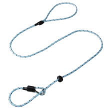Dog & Field Pro Trialler Slip Lead for Dogs, Blue, 1.2m / 4ft Rope Slip Lead with Push Button Stopper, Easy Slip-On Dog Training Lead