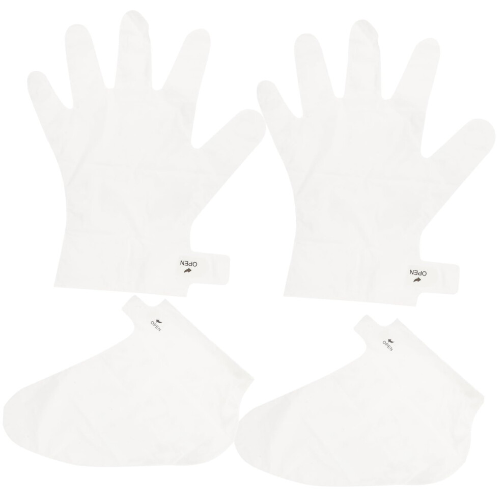 Cream Foot Peel Mask And Hand Moisturizing Gloves Set For Dead Skin Removal And Deep Hydration