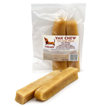 Treaby Himalayan Yak Milk Chews – Large Dental Sticks for Dogs & Puppies (2 Pack, 121–130g each, 14cm) | Long-Lasting Natural Dog Treats | Grain-F