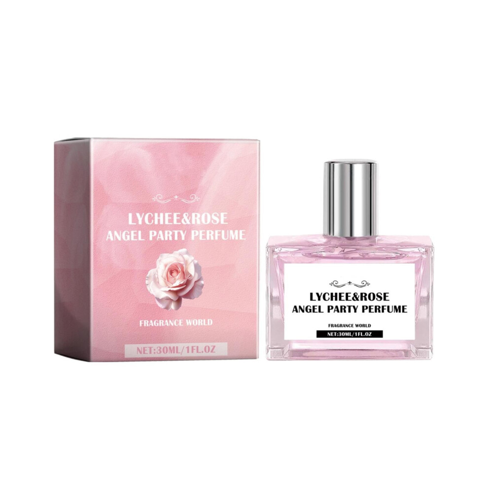 Pink Women's Long Lasting Perfume 30Ml Natural Fresh Scent In Glass Bottle For Neck And Wrist