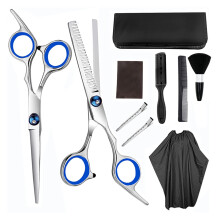 Professional Hair Cutting Kit 10 Pcs with Sharp Blades, Barber Scissors and Thinning Shears