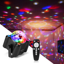 Sound Activated LED Disco Ball Light with Vibrant Red Glow and 6 Modes for Indoor Parties