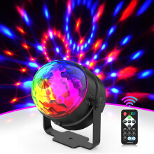 Disco Party Lights Sound Activated with Remote, Rotating DJ Lighting for Birthday and Christmas