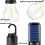 Solar Camping Light Rechargeable LED Bulb with USB Charging IPX4 Waterproof Hook (5 Spherical) 4