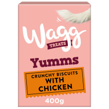 Wagg Yumms Dog Biscuits with Chicken, 400 g, Pack of 5