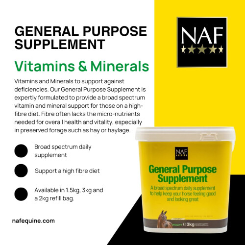 NAF General Purpose Supplement 3kg – Everyday Nutritional Support for 1