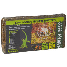 Komodo Habitat Moss Compact Brick for Reptile Cage Habitat Premium Natural Non Toxic Substrate Durable Long Lasting Moisture Control