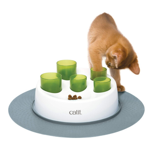 Catit Catit Senses 2.0 Digger Interactive Cat Toy, All Breed Sizes, Green,White, 1-Pack