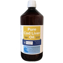 1000ml Cod Liver Oil for Animals & Dogs - Veterinary Feed Grade Liquid 1 Litre