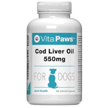 Cod Liver Oil 550mg for Dogs | 180 Soft Gel Capsules | Support the Hea