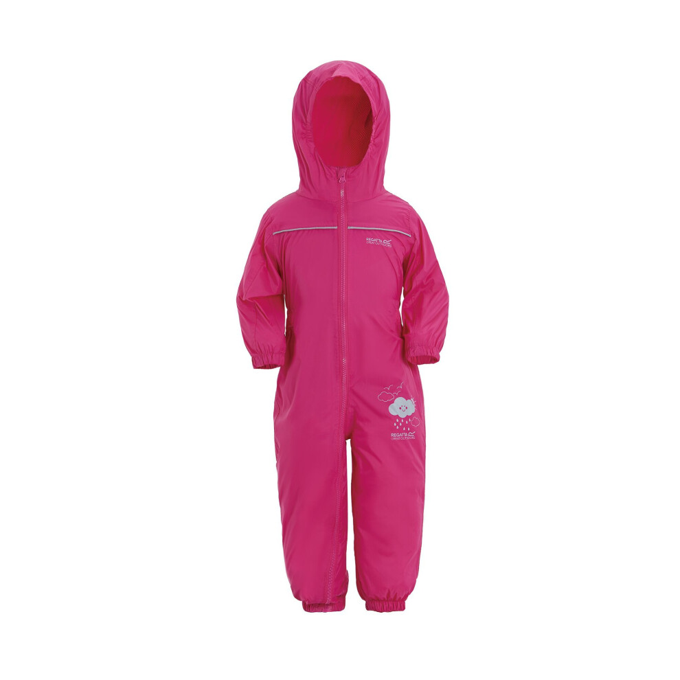 Regatta (12-18M, Jem) Great Outdoors Childrens Toddlers Puddle Iv Waterproof Rainsuit Multicoloured