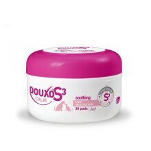 DOUXO S3 CALM Pads, Dog Itchy Skin Relief, Dry Skin Dog Solution, Pet Wipes for Cats, For Irritated Sensitive Skin, Dog Feet Wipes, Hypoalle