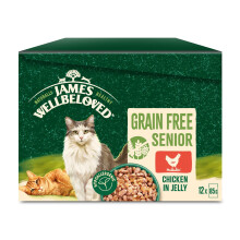 James Wellbeloved Senior Grain-Free Chicken in Jelly 12 Pouches, Hypoallergenic