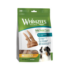 WHIMZEES Antler M, 12 Pieces – Dog Dental Stix, Size M, Dog Dental Sticks for Medium Breeds, Natural and Grain Free, Rawhide-Free, Vegetaria