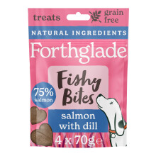 Forthglade Fishy Bites (4 x 70g Bags) - Hypoallergenic & Grain Free Do