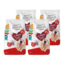 Webbox Mixer Biscuit Dry Dog Food (Adult), Beef - Wholegrain Cereals and Fibre for Healthy Digestion, Feed with Wet Food, Made in the UK