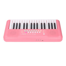 Keyboard elettronico a 32 tasti con microfono, vibrato e modalità demo, rosso fragola