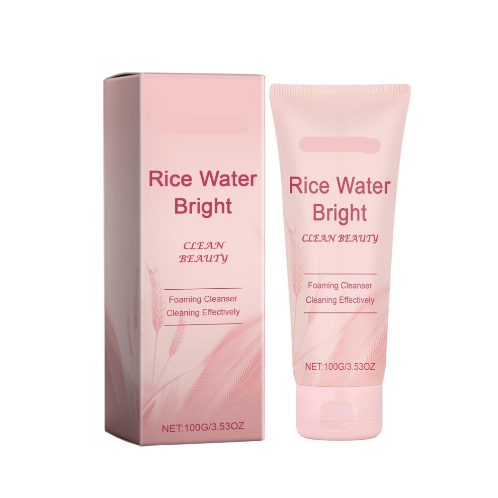 Rice Facial Cleanser Moisturizing Face Wash Deep Cleansing Oil Brightening Skin Effect 1PCS