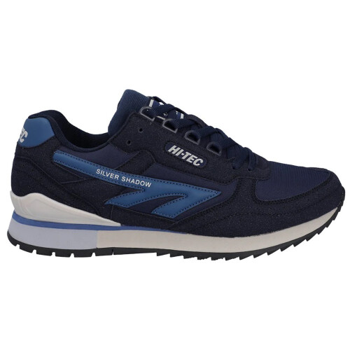 (7 UK, Navy/Black) Hi-Tec Mens Silver Shadow Suede Trainers 2