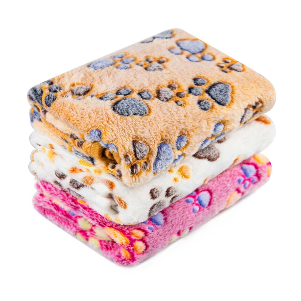 Leapsheep Dog Blankets Washable For Small Medium Large Dogs, Pack Of 3 Puppy Blankets, Cozy Soft Dog Blankets Warm Pet Sleeping Blanket For