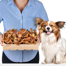 Pig Ear Strips for Dogs 1kg (approx. 55–65 pcs) | Natural Chews | Air Dried Long Lasting Treats | Grain Free & High Protein | For All Dog Sizes
