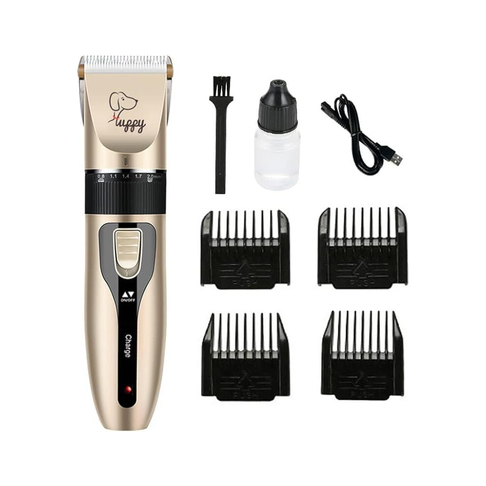 Orcow Professional Dog Grooming Clippers For Thick Hair - Low Noise, Rechargeable, Cordless Trimmer With Detachable Metal Blade