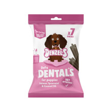 Denzel's Puppy Dental Sticks - Puppy & Small Dog Dental Care - Salmon & Spearmint (Trial pack of 7)