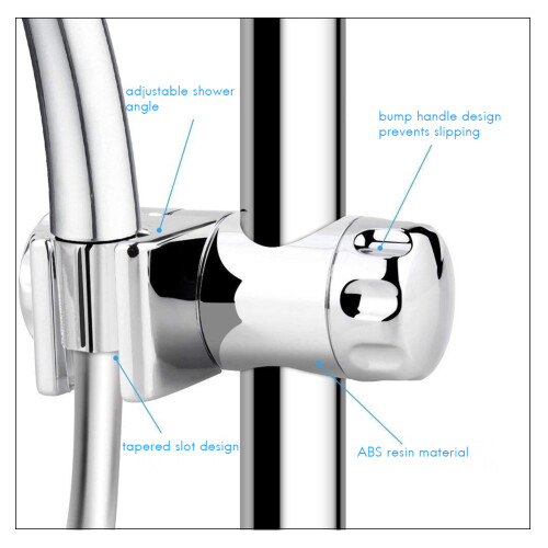 Hand Shower Bracket for25mm Round Tube, ABS Plated 2