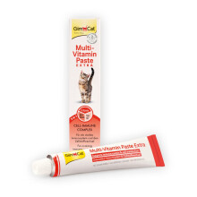 GimCat Multi-Vitamin Paste Extra - Cat snack with beta-glucans and omega 3 & 6 fatty acids for healthy cell protection - 1 tube (1 x 50 g)