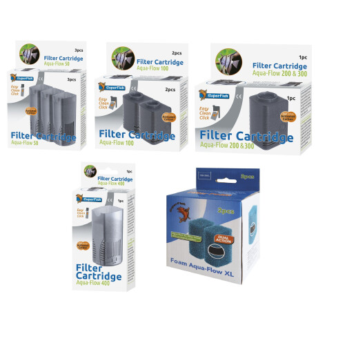 SuperFish Superfish Aqua Flow 100 Easy Click Cartridge (2Pk) - Packaging May Var