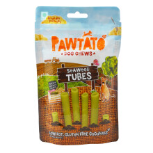Pawtato Seaweed Tubes Vegan Dog Treats (1x 90g) | Plant-Based Chews with Sweet Potato & Rice | Rawhide-Free, Hypoallergenic, Low Fat Dog Snacks