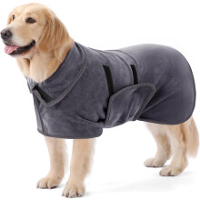 PETTOM Dog Drying Coat Ultra Absorbent, Adjustable Microfiber Dog Towe