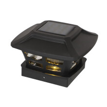 Solar Garden Lights with Automatic Dusk to Dawn, Weatherproof Solar Fence Post Cap for Outdoor Yard