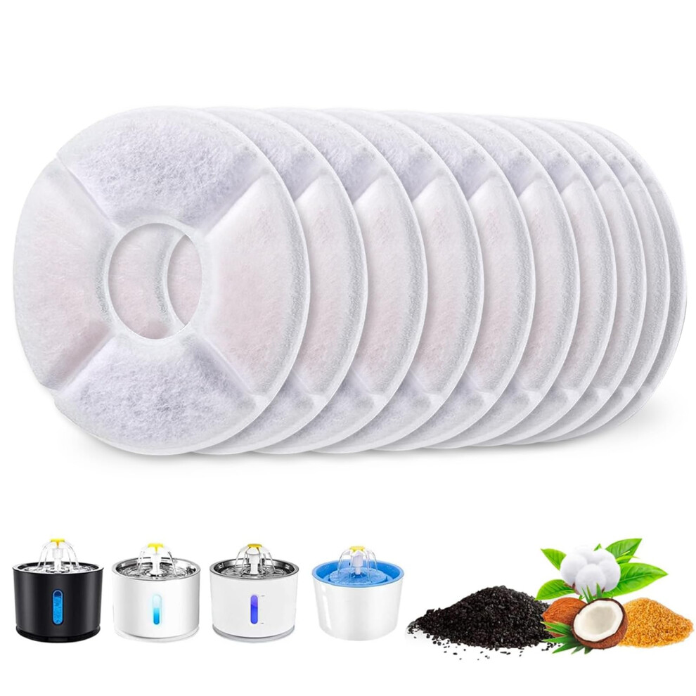 Manfcat 10Pack Cat Fountain Filter Pet Fountain Replacement Filter,Replacement Filter For Cat Or Dog Water Fountains